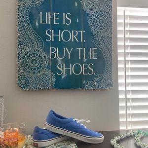 Women’s blue Vans …. Worn twice